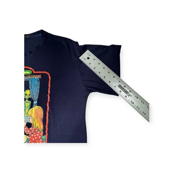 ROMWE Graphic Tee Alien UFO Jenny's New Friends Short Sleeve T-Shirt S - Picture 4 of 8